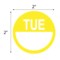 Nevs DaySpots - Tuesday 2" circle White w/Yellow DDOT-T2 - alternate 2